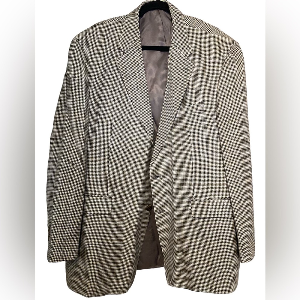 Chaps Checker 100% Silk Blazer